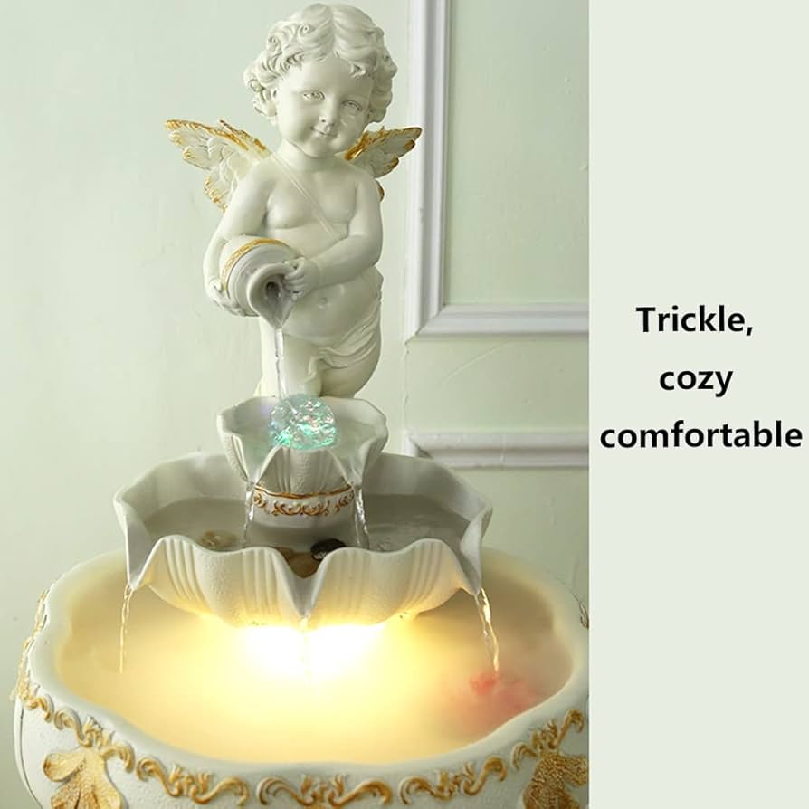 天使　噴水 楽天市場】ソーラーファウンテン 噴水 高さ86cm エンジェル 天使