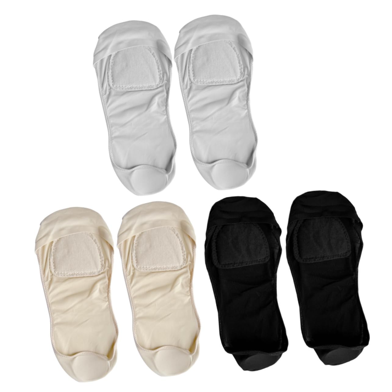 WOFASHPURET 3 Pairs Low Cut Invisible Socks for Women Breathable Socks with Non Slip Forefoot Pad Comfortable Thin Design for Yoga Everyday Wear Skin Tone