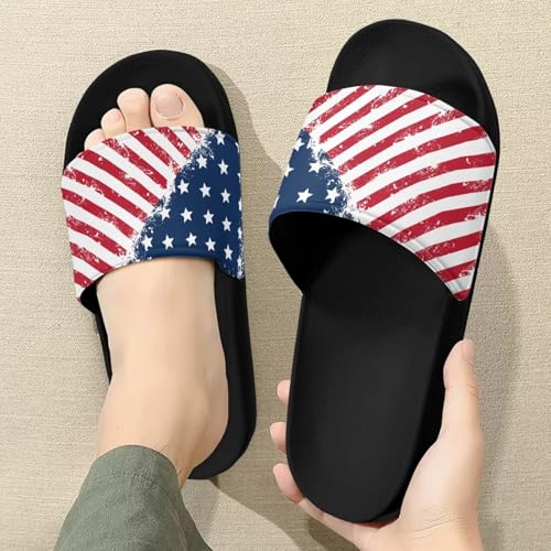 Image of Footwear for Mens Open Toe Athletic Sandals Anti-Slip Sole Slide Sandals Pillow House Flat Shoes Comfortable Slip On Slippers for Indoor & Outdoor