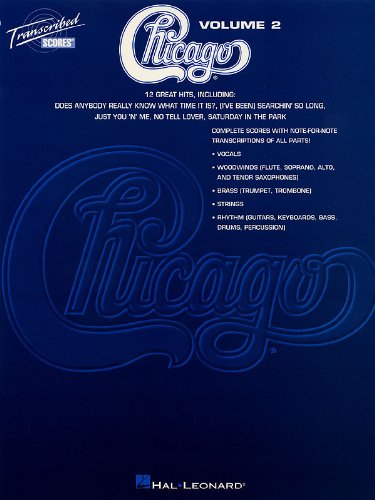Chicago -Transcribed Scores Vol 2 - Bass/Drums/Guitar/Keyboard /Trombone/Trumpet      Sheet music