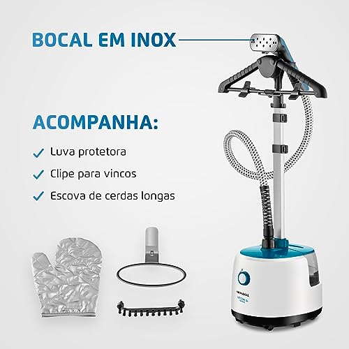 Passadeira a Vapor Vip Care, Mondial, Branco/Azul, 1800W, 220V - VP-07