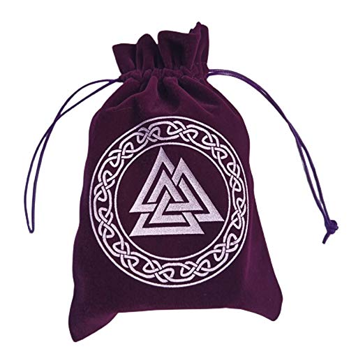 Sac De Rangement De Tarot Violet, Sac À Tarot Velvet Pentagram En Velvet Mini Sac De Rangement À Cordon De Cordon Pour Bijoux Jouet De Maquillage, 13x18cm Cover