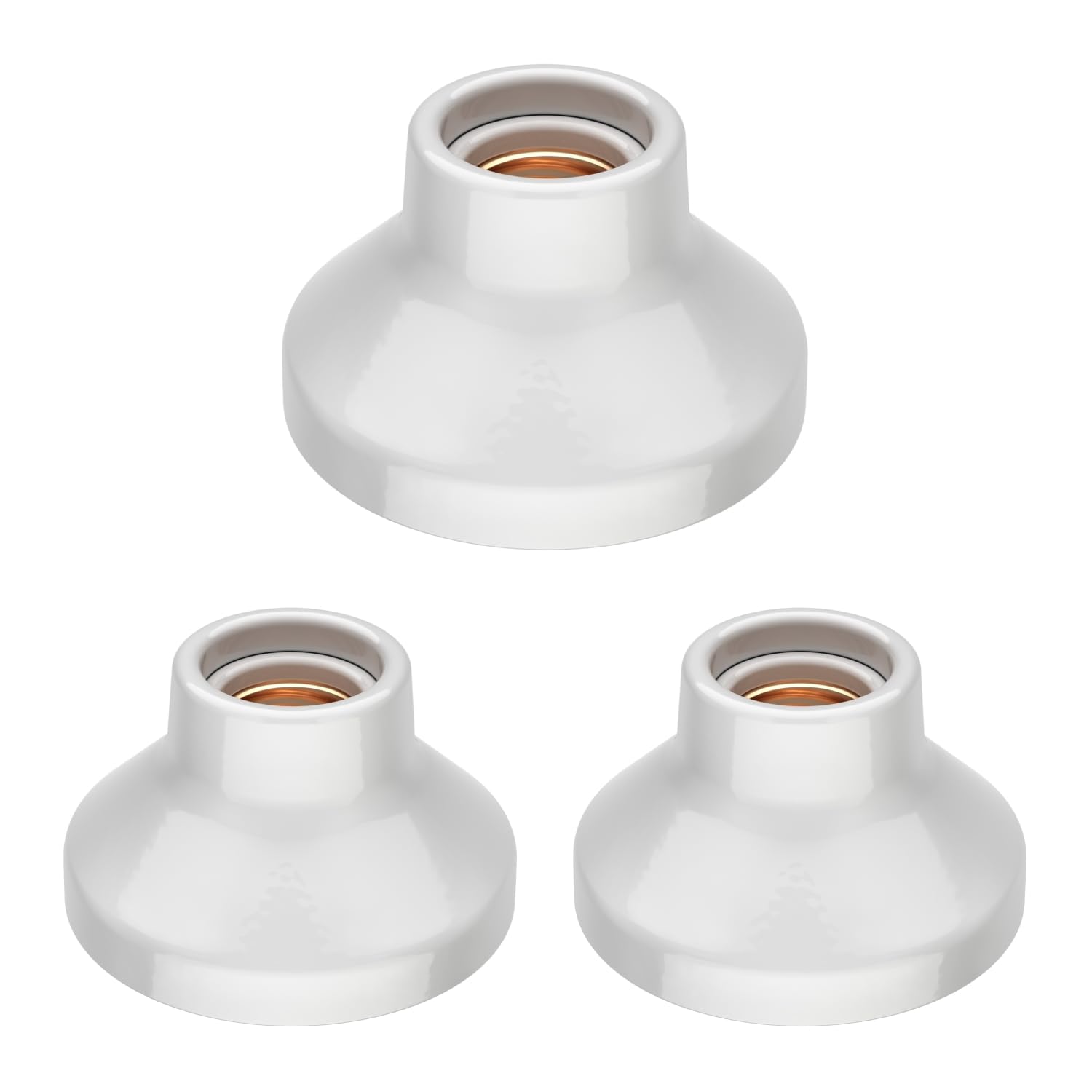 ledscom.de 3 Pieces Ceiling Light/lamp Holder Elektra, Porcelain, White Glossy, 1x E27 max. 300W