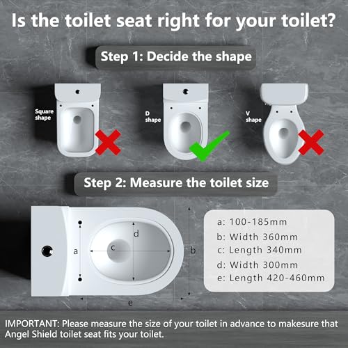 Abattant de toilette en D en urée-formaldéhyde pour WC familial propre - 4