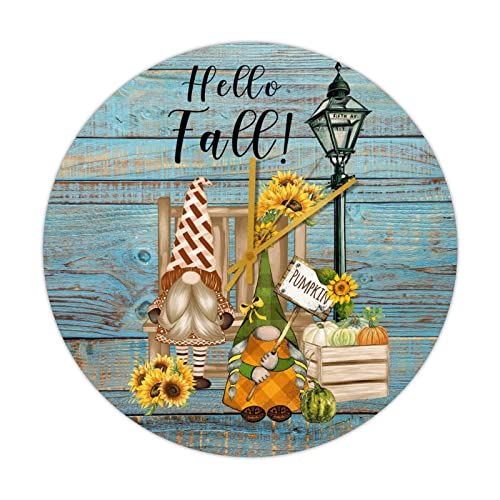 Horloge murale vintage Hello Fall en bois, idée cadeau maison