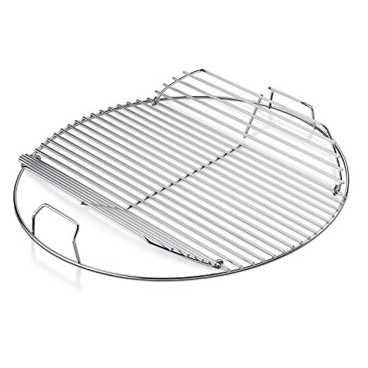 Denmay 7436 54,6 cm gångjärnspläterat stål runt matlagningsgaller för 57 cm grillgrill Weber One-touch, utövare, bar-B-vattenkokare och Master-Touch kolgrill 57 cm grillgaller