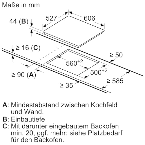 Bosch PKN675DP1D Serie 8 Elektrokochfeld (autark), 60 cm, Made in Germany, DirectSelect Premium, PowerBoost, Bräterzone, effizientes Kochen mit Energieverbrauchs-Anzeige, ReStart, Schwarz – Bild 3