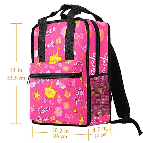 Sac à dos princesse multicolore motif fleurs pour l'école des filles - 5