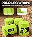 HackFond Fleece Horse Polo Leg Wraps Set of 4, 10' Horse Leg Bandages Stable Supplies Equestrian Boots Lime Zest