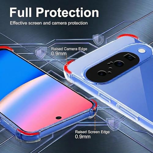 Image of Fashionury 3D Raised Transparent Crystal Clear Back Cover for Google Pixel 10 | Shockproof Design | Anti-Slip Grip | Camera Protection | 360 Degree Protection Mobile Case