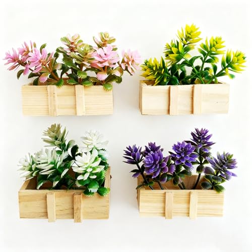 LIUYIDM Imanes Nevera, 4 Piezas Imanes Personalizados Nevera, Interesante Macetas Magnet, Ideal para Oficinas, Cocinas, Escuelas, Taquillas y Pizarras Blancas (Orquídea)