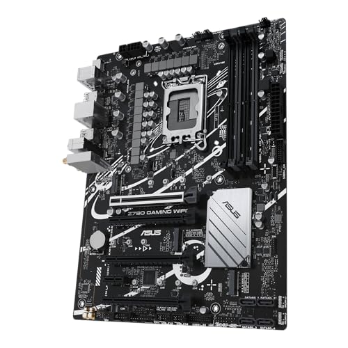 Image of ASUS Z790 GAMING WIFI7 (LGA 1700) ATX motherboard with PCIe 5.0, three M.2 slots, 14+1 DrMOS, DDR5, Realtek 1Gb LAN, HDMI TM, USB 3.2 Gen 2x2 Type-C, front USB 3.2 Gen 1 Type-C, Thunderbolt, Aura Sync