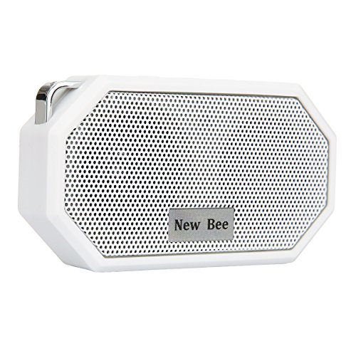 Portable Pocket Speaker, Eagle Eye Water Resistant Wireless Stereo Bluetooth Shower Speaker with Handsfree Speakerphone 3.5mm Jack White