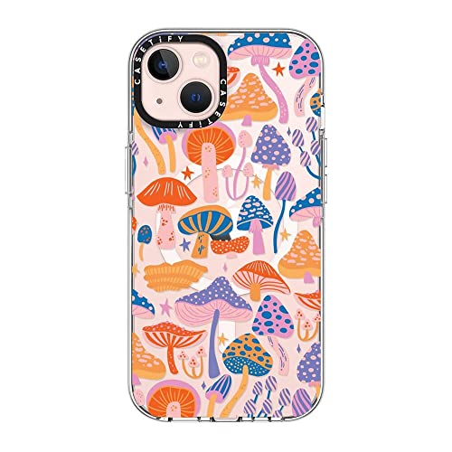 Coque transparente pour iPhone 13 antichoc Magsafe motif champignons magiques