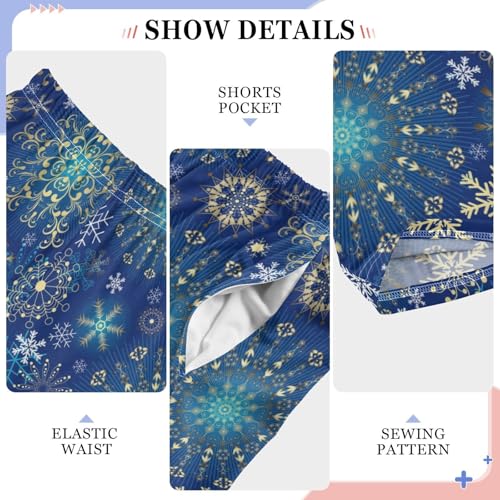 Beautiful Snowflake Boys Long Pants Soft Trousers Elastic Waist Kids Lounge Bottoms with Pockets S-XL4