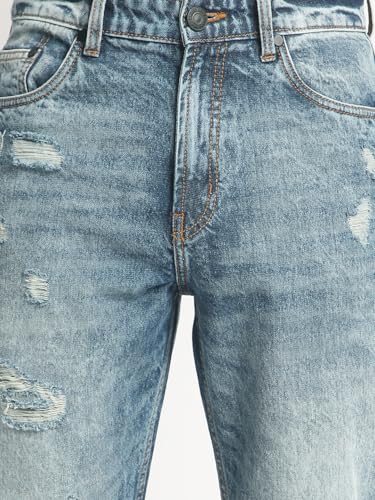 Image of BENE KLEED Men MID-Rise White Solid Pure Cotton Jeans