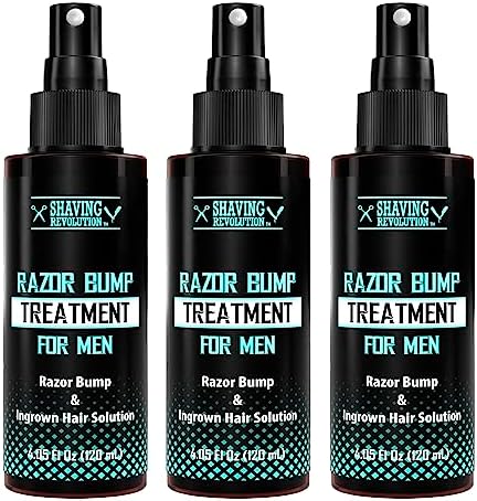 Viking Revolution Razor Bumps Treatment for Men - Ingrown Hair Removal and After Shave Serum - Salicylic Acid Bump Stopper for Razor Burn (3 Pack)