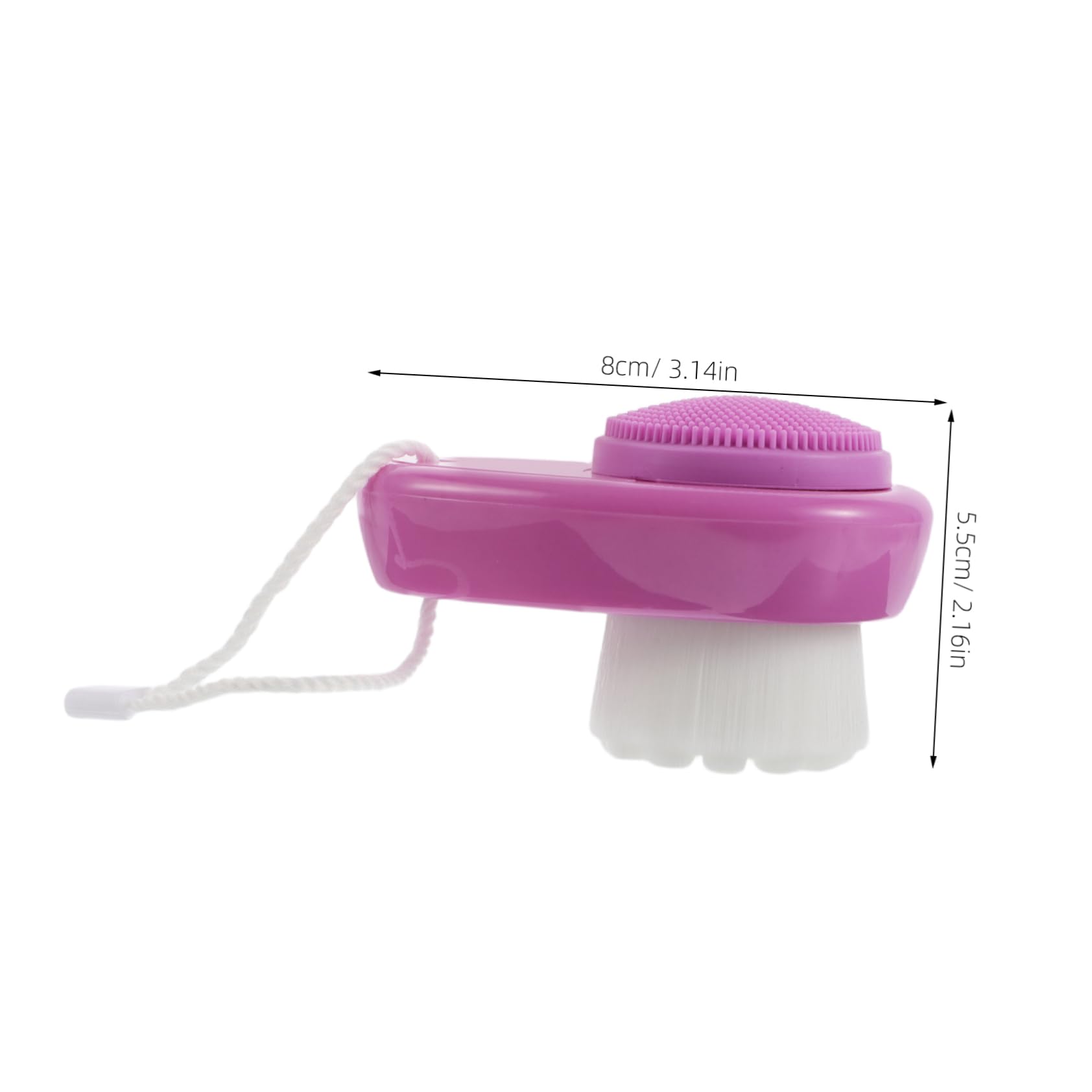 PLAFOPE Silicone Face Brush Set Dual Sided Facial Cleansing Tool for Women Deep Cleaning Exfoliating Massaging Soft for Sensitive Skin Travel-Friendly