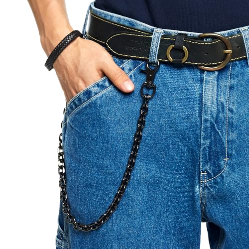 Image of newtro Wallet Chain Men Women Boy Girl, Biker Motorcycle Pants Jean Punk Long Key Chain Black Gold Silver 26 Types