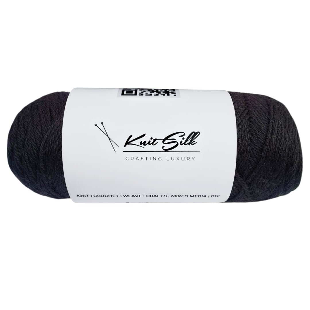 Knitsilk 100% Merino Wool Yarn | 200+ Yards| 100gx2 Count |200 Grams |Handcrafted Material for Knitting, Crocheting & Weaving| Pack of 2