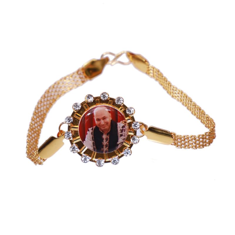 ADITYA GIFT GALLERY | Jai Guru Ji Maharaj Handmade Golden only Bracelets for Men and Women/Guruji Bracelet Swaroop Blessing of Guruji | Guru Ji swaroop Bracelet in chain style (B0DBGHKZYK) Amazon Price History, Amazon Price Tracker