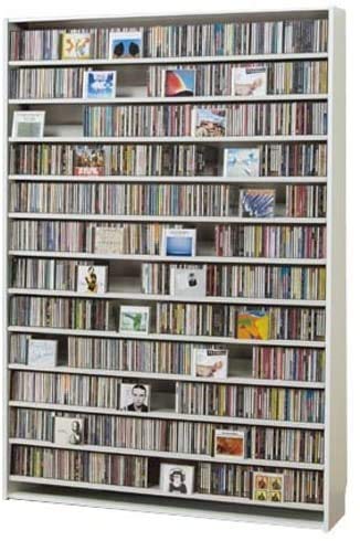 Amazon | 1668枚収納 CD屋さんのCD/DVDラック 幅139cm インデックス