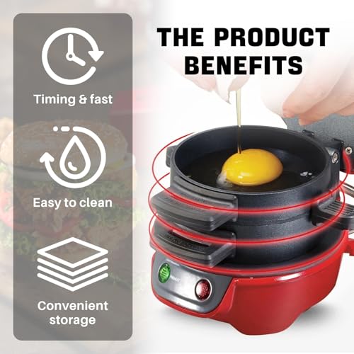 Machine à hamburger pour petit déjeuner avec anneau de cuisson œuf