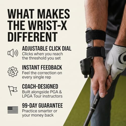 WHYGOLF Wrist-X Golf Swing Trainer – Adjustable Wrist Hinge Aid
