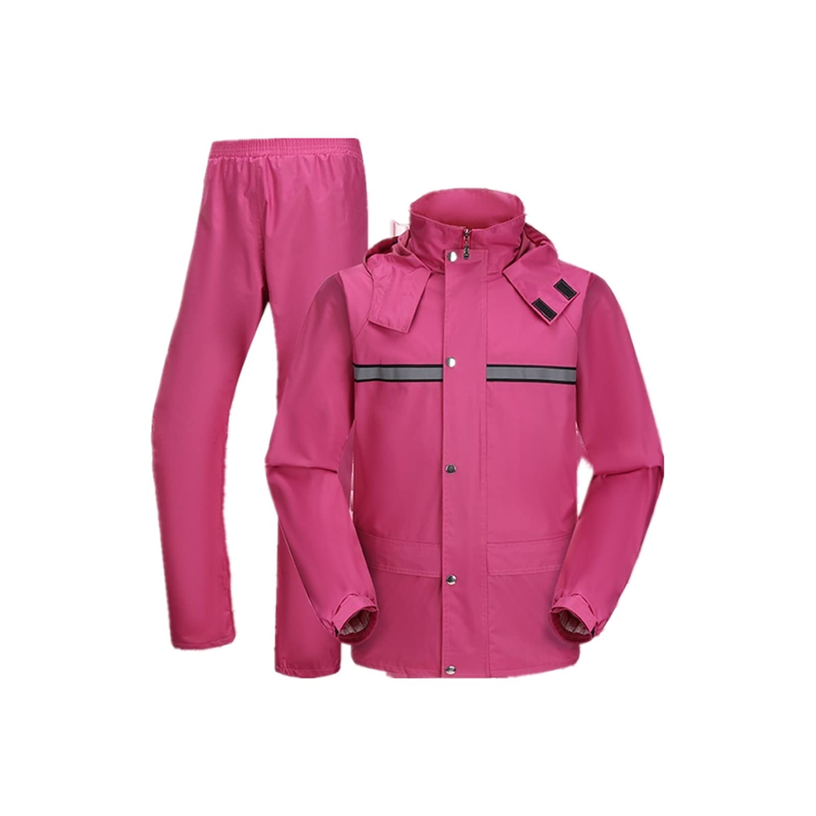 JIUXIANG Raincoats and Rain Pants Men's Camouflage Raincoats Transparent Brim Motorcycle Raincoats Ladies Men's Raincoats Raincoats (Color : Red, Size : Extra Large)