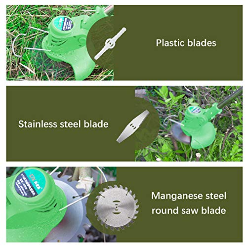 Mocohana5 Pack Grass Trimmer Blade Heads Replacements Lawn Mower Brush Cutter Blades Weed Wacker Eater Blade Heads 24 Teeth Blade & Stainless Steel Blade & 3Pcs Plastic Blades #TOP1