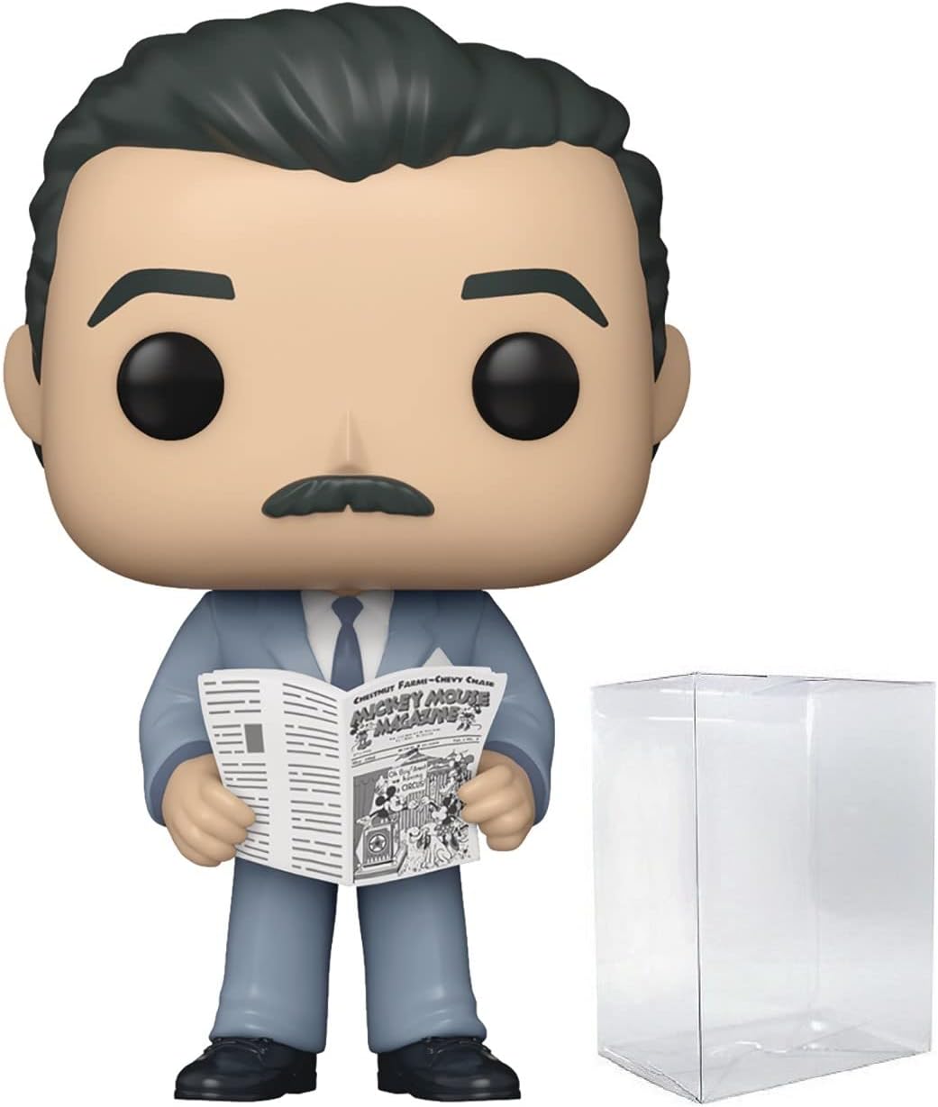 POP Icons: Disney 100 - Walt Disney with Magazine Funko Vinyl Figure (Bundled with Compatible Box Protector Case), Multicolor, 3.75 inches