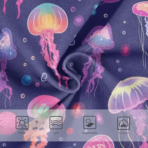 Wusikd Colorful Jellyfish Girls' Underwear Cotton Girls Briefs Soft Toddler Underwear 2T3