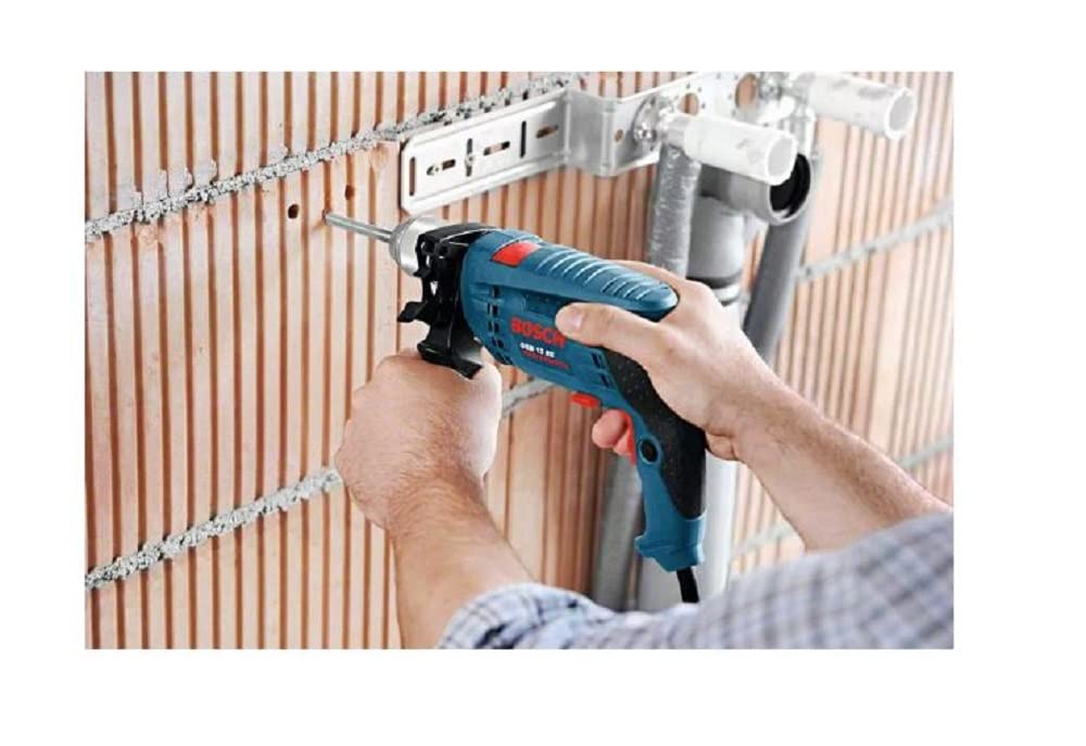 Bosch Professional GSB 13 RE - Taladro percutor (600 W, 0 – 2800 rpm, Ø max perforación hormigón 13 mm, en caja) + 4 piezas de brocas Expert CYL-9 MultiConstruction (Hormigón, Ø 4-8 mm, accesorios)
