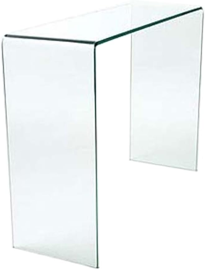 Curved Glass Console Table Small W75.5 x D31 x H78 c m