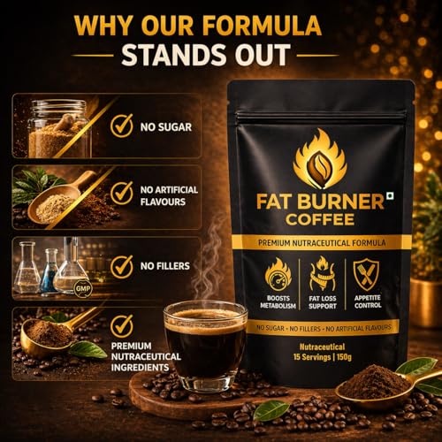 Image of Simply Human Fat Burner Coffee 150g | Natural Weight Loss Coffee for Men & Women | 15 Servings