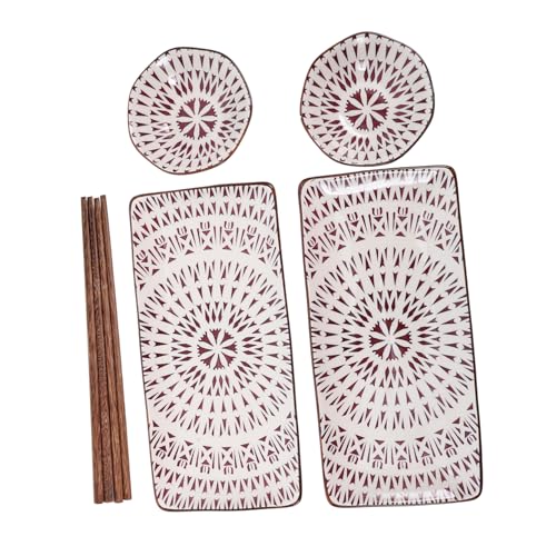 Set de 2 platos decorativos de cerámica para sushi miniatura 1
