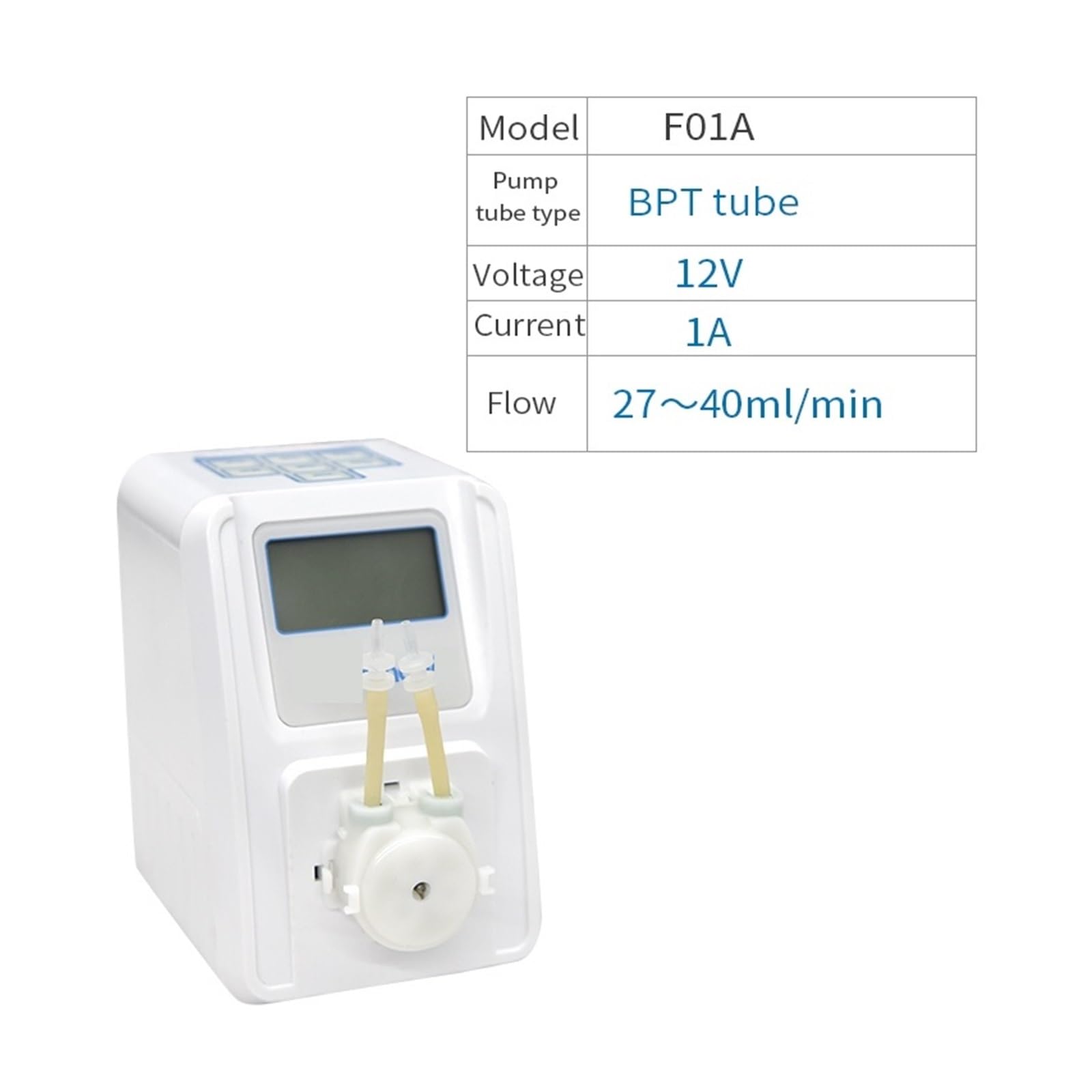 Máquina de llenado de líquidos, 33ml/min KSP-F01A bomba dosificadora peristáltica 12V DC Motor pantalla LCD dosificador de alta precisión for bomba de circulación de acuario Adecuado para líquidos con