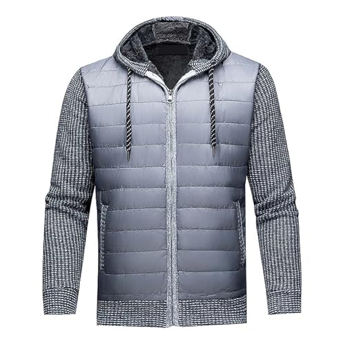 Veste d'extérieur coupe-vent homme doublée style manteau en tricot slim fit