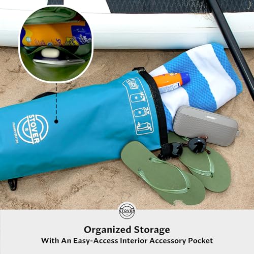 Image of STOVER 5 /10 /25 /30 /40L Waterproof Dry Bag, Medium Lightweight Roll Top Dry Bag Backpack w /Waterproof Phone Case, Kayaking, Travel, Hiking, Fishing, Tubing, Camping, the Beach, Men /Women (Blue)