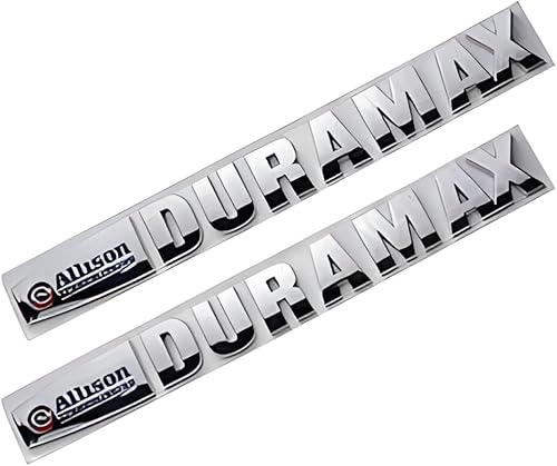 Duramax - Emblemas de insignia de 2 piezas en cromo con azul para modelos Silverado, Sierra y Canyon 2007-2020, apto para capó, compatible con
