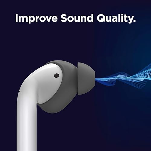 Miniatura 4 de elago Funda para auriculares diseñada para Apple AirPods 2 y 1 o EarPods, puntas de silicona para los oídos, agarre para los oídos, mejora de la