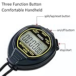 FCXJTU Digital Simple Stopwatch Timer, No Bells, No Alarm, Simple Basic Operation, Silent, Clear Display, ON/Off, Large Display for Swimming Running Training Kids Coaches Referees Teachers - Image 4