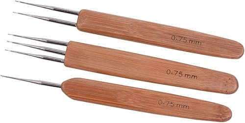 Miniatura 3 de Juego de 3 ganchos de ganchillo para rastas, herramienta de aguja de rasta, para trenzas, manualidades, cerraduras de temor, agujas de ganchillo de