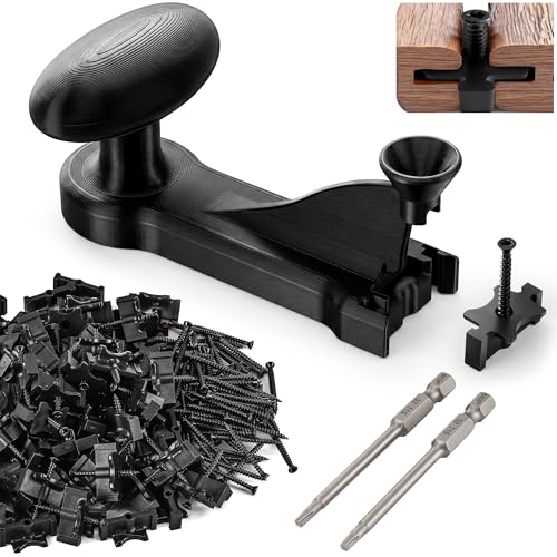 Hohean Hidden Fastener Installation Tool Kit Compatible with Trex Decking Includes 100 Deck Fasteners 100 Stainless Steel Screws & Drill Bit Composite Decking Installation Tool Set