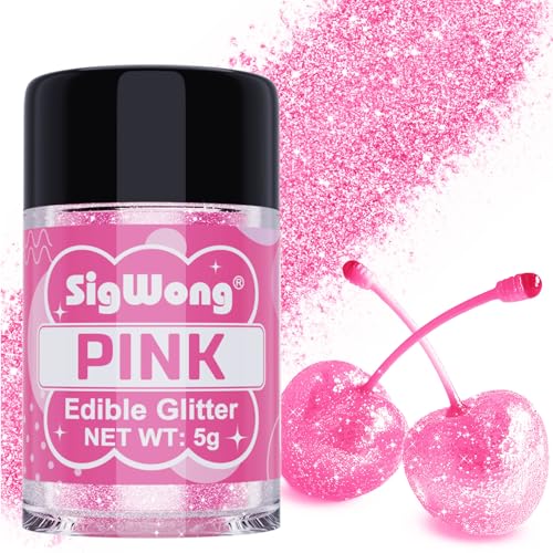 Pink Edible Glitter - 5g Food Grade Cake...