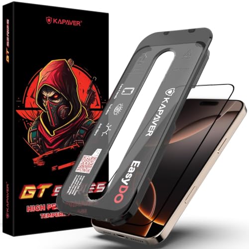 Image of KAPAVER GT EasyDo Matte Tempered Glass Screen Protector for iPhone 16 Pro with Applicator (1Pack)