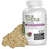 Milk Thistle 1000mg Silymarin Marianum & Dandelion Root Liver Health Support 120 Capsules