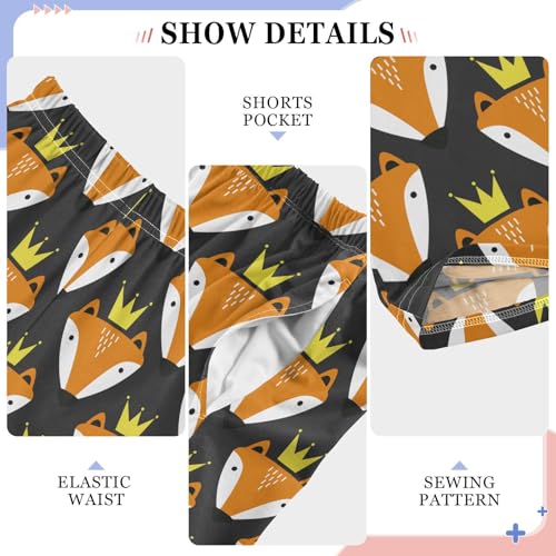 Prince Fox Boys Long Pants Soft Trousers Elastic Waist Kids Lounge Bottoms with Pockets S-XL4