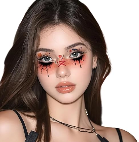 Bykiyevm �n���E�B�����C�N�A�b�v�X�e�b�J�[12pcs - �h�����킢���S�[�X�g�t�F�C�X�f�U�C���̃^�g�D�[�X�e�b�J�[�A�ȒP�\��t���ʐ^�B�e������