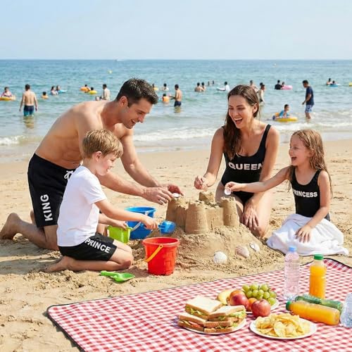 Image of IFFEI Family Matching Mommy and Me Swimsuits One Piece Swimwear Modest Bathing Suits Beachwear for Beach Pool Vacation